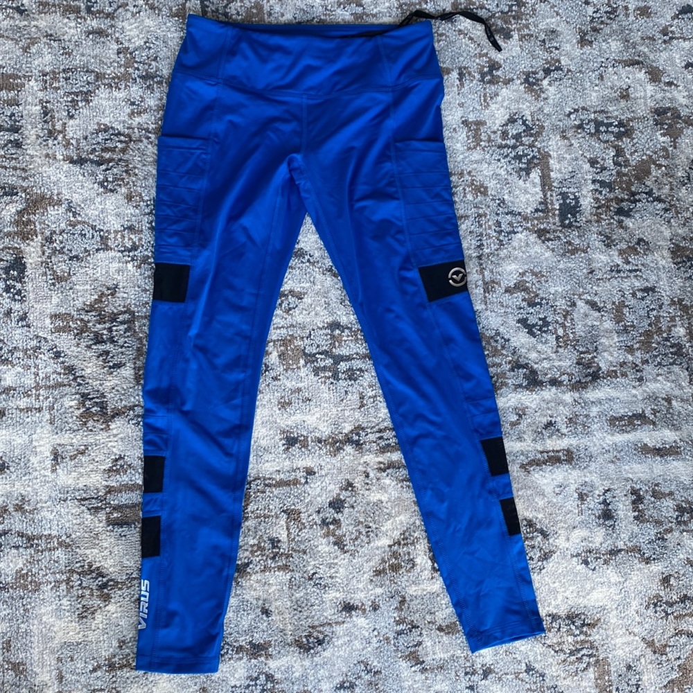 Virus active leggings size S electric blue